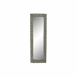 Miroir mural DKD Home Decor Miroir Gris osier Cottage (43 x 4 x 133 cm) (43 x 4 x 132 cm)