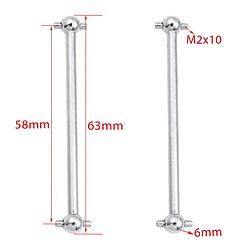 Acheter Arbre D'entraînement Dogbone Pour HSP 94111 94123 94103 94170 1/10 Voiture RC 63mm