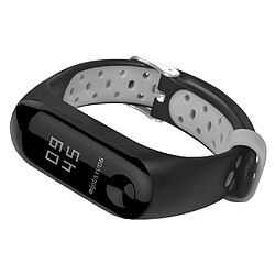 Avis Bracelet en silicone sangle bicolore noir/gris pour votre Xiaomi Mi Smart Band 4