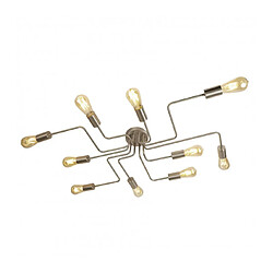 Searchlight Plafonnier Circuit Acier Argent satiné 10 ampoules 12cm