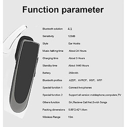 Acheter Universal Casque Bluetooth V5.0 sans fil casque mains libres avec ordinateur portable (blanc)