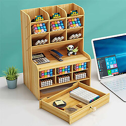 Avis Universal Tableau en bois multifonctionnel organisateur de bureau rack box crayon box bijoux rack maquillage papeterie bureau rack box benne