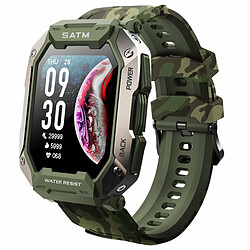 Acheter Montre Intelligente Bluetooth 5.0 Extérieur Étanche Moniteur D'Oxygène Sanguin Sport Smartwatch Pour Android Ios Camouflage Noir