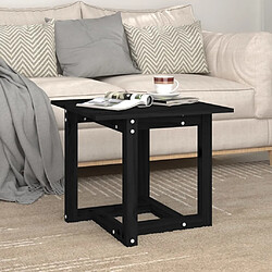 Avis vidaXL Table basse Noir 50x50x45 cm Bois massif de pin