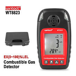 Wewoo Détecteurs de monoxyde de carbone WT8823 Détecteur D'alarme De Gaz Combustible Fuite De Inflammable Naturel Numérique Affichage LCD De De Moniteur Analyseur De