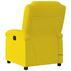 Acheter Maison Chic Fauteuil Relax pour salon, Fauteuil inclinable de massage électrique jaune velours -GKD72438