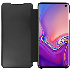 Avizar Housse Samsung Galaxy S10 Étui Miroir Clapet translucide Stand Vidéo noir pas cher