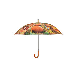 Esschert Design Grand parapluie bois et métal toile polyester Automne.