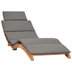 Helloshop26 Lot de 2 transats chaise longue bain de soleil lit de jardin terrasse meuble d'extérieur avec coussins bois massif de teck 02_0012070