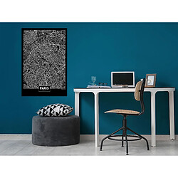 Artgeist Tableau - Dark Map of Paris (1 Part) Vertical [80x120]