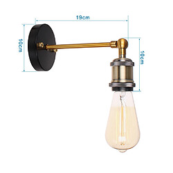 Avis Stoex 2x Applique murale vintage design rétro Lampe de mur douille de E27 luminaire support de lampe plafonnier Antique Edison -