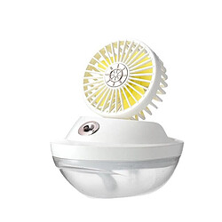 Avis (Blanc) Ventilateur de Pulvérisation de Vent Océanique 5V Ventilateur Humidificateur Sans Fil 3 Vitesses Vitesse 90 Angle Réglable Mini Ventilateur de Refroidissement d'Air de Bureau USB Portable pour Bureau à Domicile