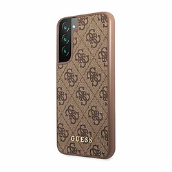 Guess Maroquinerie Guess 4G Metal Logo - Coque pour Samsung Galaxy S23 (Marron)