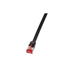 Avis LogiLink Câble patch plat U/FTP, Cat.6A, 0,25 m, noir ()