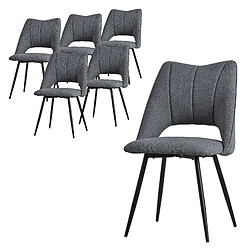 ML-Design Lot de 6 chaises de salle à manger Chaise de cuisine Chaise de salon Chaise remb