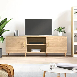 Maison Chic Meuble TV scandinave - Banc TV pour salon chêne sonoma 150x30x50 cm bois d'ingénierie -MN94742