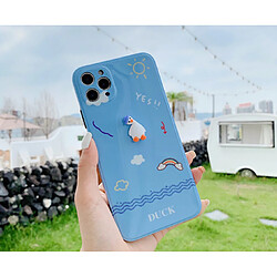 Trois dimensions d'inclinaison de canard couverture Cartoon protection pour iPhone 12 Pro Max 6,7 pouces