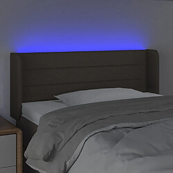 Avis vidaXL Tête de lit à LED Taupe 103x16x78/88 cm Tissu