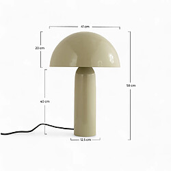 Rendez Vous Deco Lampe Enaïs en métal gris argile