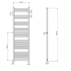 Avis LuxeBath Radiateur de rénovation Remplacement Radiateur de salle de bain Radiateur 500x1800 mm