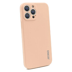 Enkay Coque en silicone anti-chute, antichoc, de couleur unie rose clair pour votre Apple iPhone 13 Pro 6.1 pouces