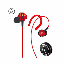 Original Audio-Technica Ath-Cor150 Écouteurs Filaires Intra-Auriculaires Sport Casque Réglable Rouge