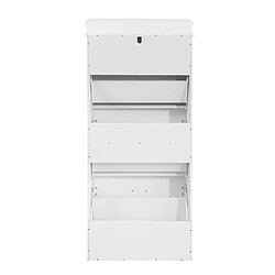 SoBuy FSR94-W Armoire à Chaussures 3 Abattants