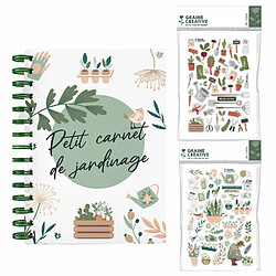 Graines Creatives Carnet de jardinage + stickers