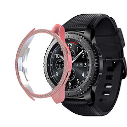 Bumper en TPU cadre décor strass rose pour votre Samsung Galaxy Watch 46mm