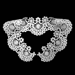 Avis Wewoo Lait noir soie dentelle brodé collier creux faux col accessoires de vêtements de bricolagetaille environ 32 x 26 cm