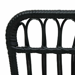 Maison Chic Chaise de jardin - Fauteuil d'extérieur Résine tressée Noir -MN95500 pas cher