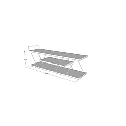 Avis Toilinux Meuble TV en mélaminé de style Industriel - L.120cm - Gris