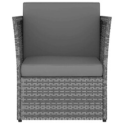 Avis Maison Chic Chaise de jardin - Fauteuil d'extérieur avec tabouret Résine tressée Anthracite -MN32710