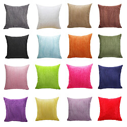 Avis taie d'oreiller en velours côtelé de couleur unie canapé carré housse de coussin gris