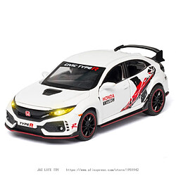 Universal 1: 32 Honda Civic R Édition Limitée Jouet Voiture Jouet Moulé Sous Pression Modèle de Voiture Haute Simulation Voiture Jouet Garçon | Moulé Sous Pression(blanche)