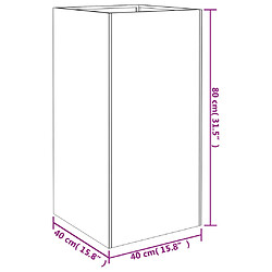 vidaXL Jardinière 40x40x80 cm acier corten pas cher