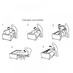 Inside 75 Canapé lit 3-4 places MASTER convertible EXPRESS 160 cm Tweed Cross vert MATELAS 18 CM INCLUS pas cher