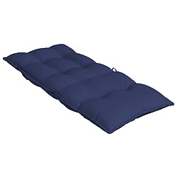 Acheter vidaXL Coussins de chaise à dossier haut lot de 2 bleu marine