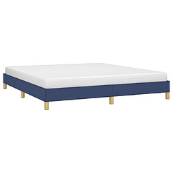 Avis Maison Chic Lit adulte - Lit simple Cadre de lit,Structure du lit Contemporain Bleu 180 x 200 cm Tissu -MN93125