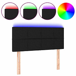 Maison Chic Tête de lit scandinave à LED,meuble de chambre Noir 80x5x78/88 cm Tissu -MN11111