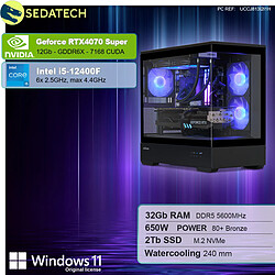 Sedatech PC Gamer V360 • Intel i5-12400F • RTX4070 Super • 32Go DDR5 • 2To SSD M.2 • Windows 11