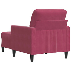 Acheter vidaXL Fauteuil avec repose-pied Rouge bordeaux 60 cm Velours