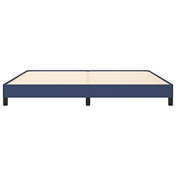 Maison Chic Lit adulte - Lit simple Cadre de lit,Structure du lit Contemporain Bleu 200x200 cm Tissu -MN44267 pas cher