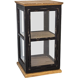 Antic Line Creations Vitrine rotative en bois 40 x 40 x 74 cm.