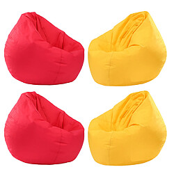 couvercle de sac de fèves de rangement imperméable rouge et jaune