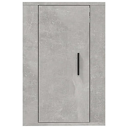 Maison Chic Meuble TV scandinave mural Banc TV suspendu pour salon - Gris béton 40x34,5x60 cm -MN45874 pas cher