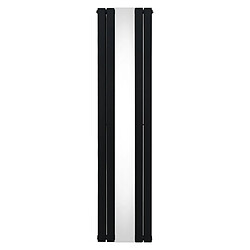 Monstershop Radiateur Plat avec Miroir - 1800mm x 425mm – Noir