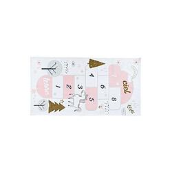 The Home Deco Kids Tapis jeu enfant en coton 140x70 cm Marelle girly.