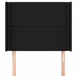 Avis Maison Chic Tête de lit moderne avec oreilles pour chambre - Décoration de lit Noir 103x16x118/128 cm Tissu -MN13100