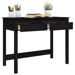 Acheter vidaXL Bureau avec tiroirs Noir 100x50x78 cm Bois massif de pin